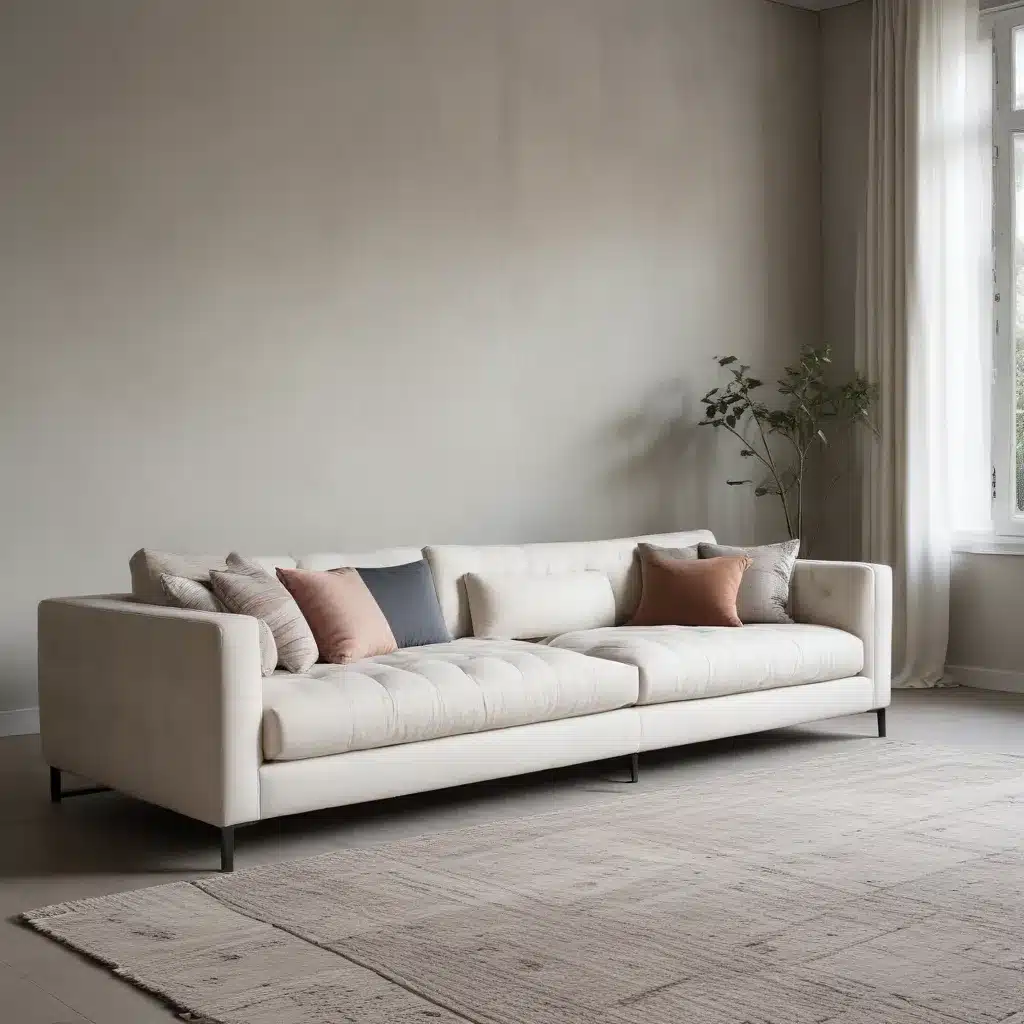 Textural Contrasts Blending High and Low Elements in Sofa Design