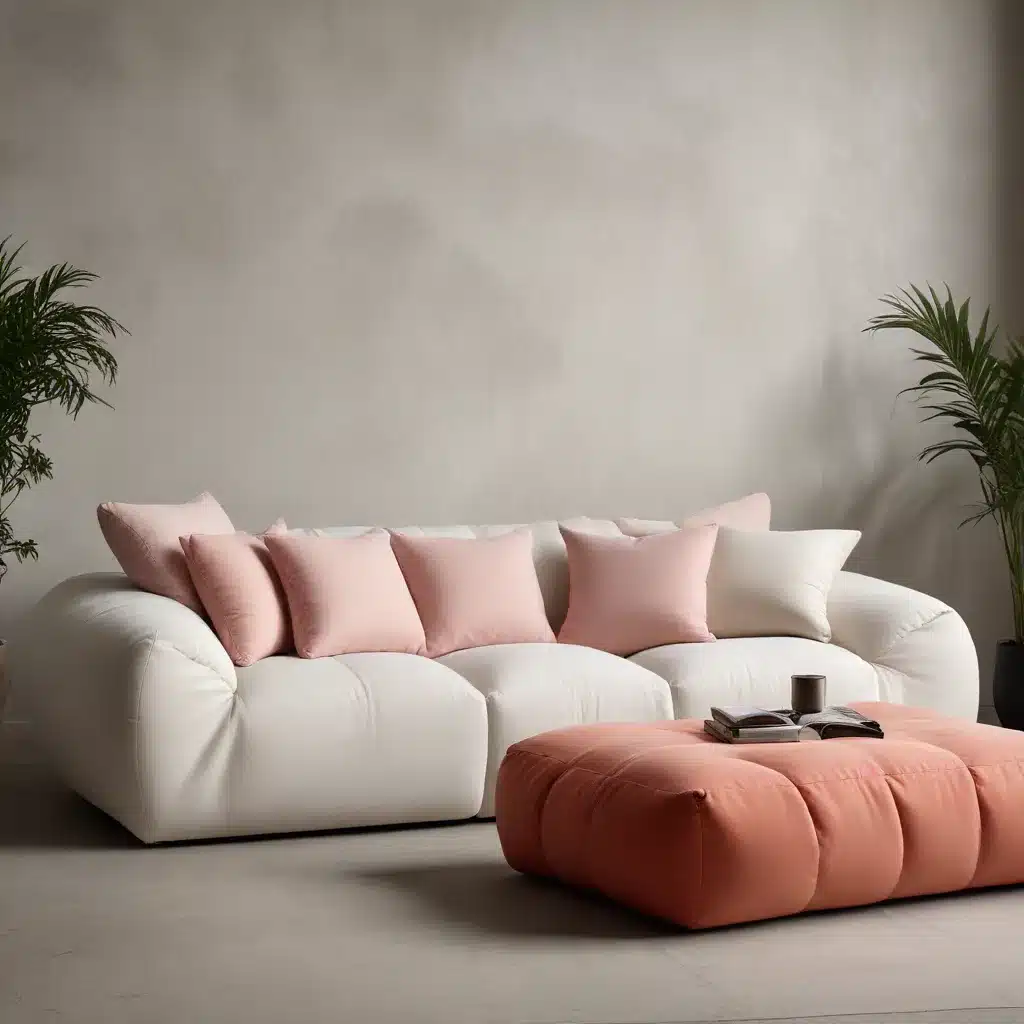 Unexpected Softness Reimagining Modern Sofa Forms with Plush Cushions