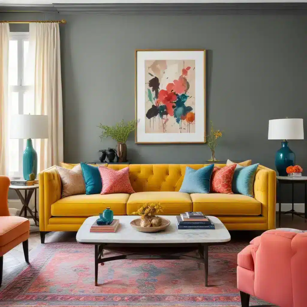 Vibrant Color Combos Elevating Neutral Sofas with Bold Palettes