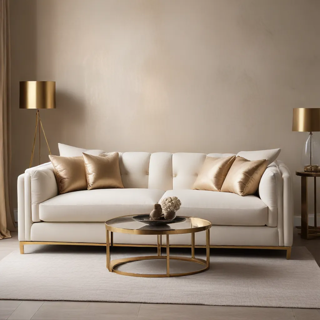 Warm Metallic Accents Elevate Neutral Modern Aesthetics Sofas that Exude Refined Style