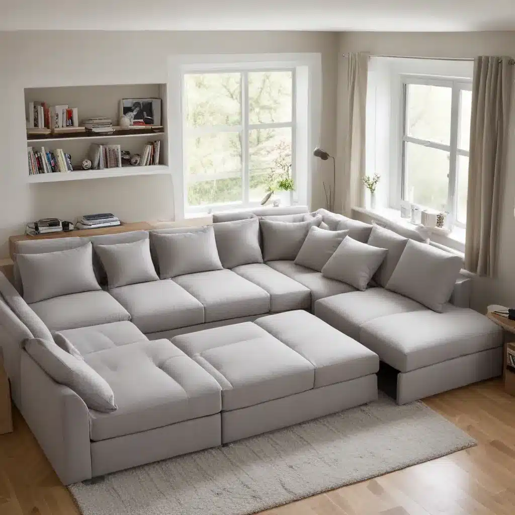 Streamlining Efficient Spaces: U-Shaped Sofa Beds for Organized Living