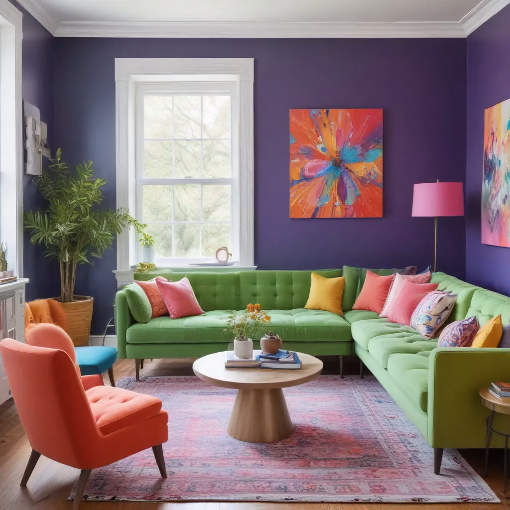 Pops of Vibrant Color Energize the Space