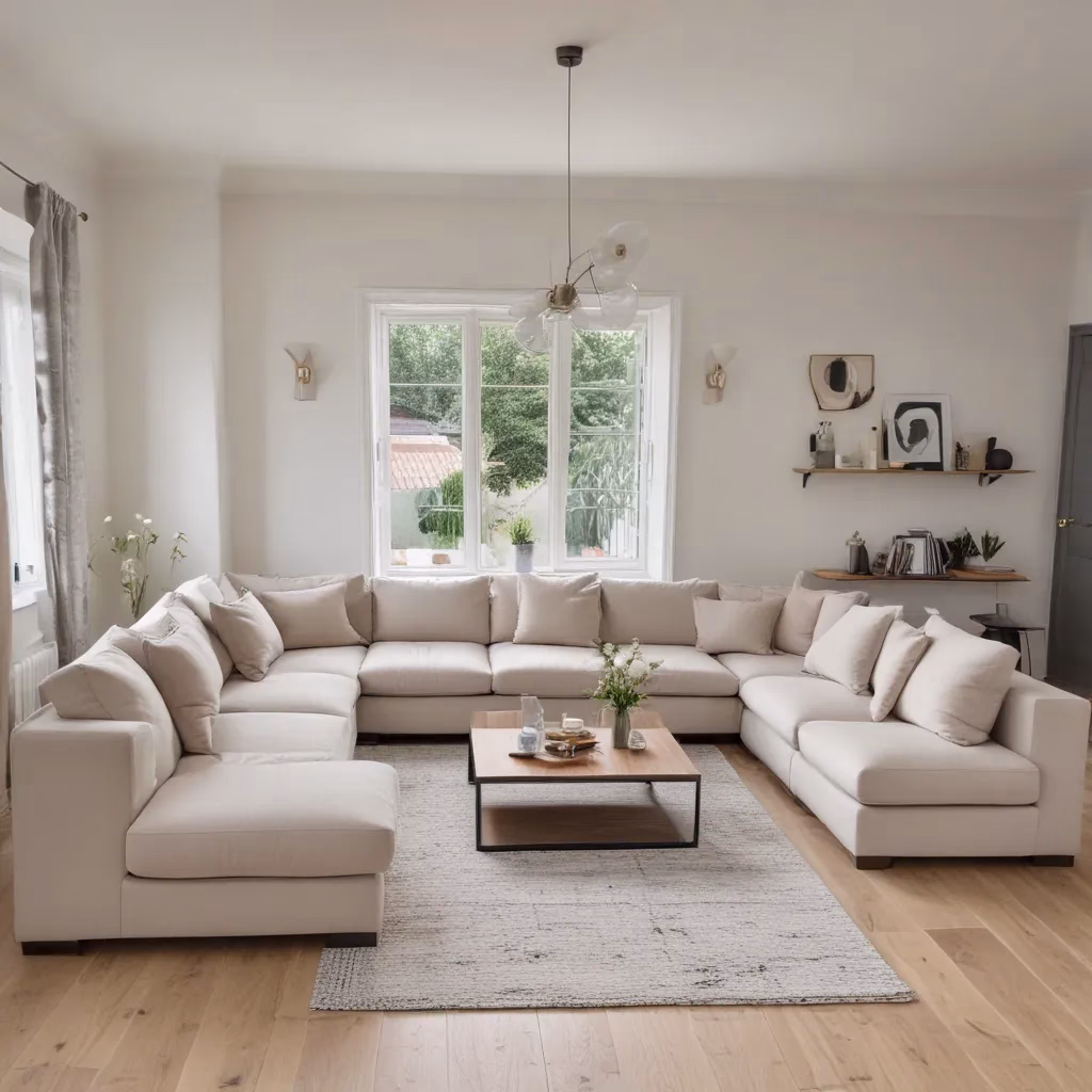 Arranging Furniture to Optimise Flow with Strategic U-Shaped Sofa Layouts