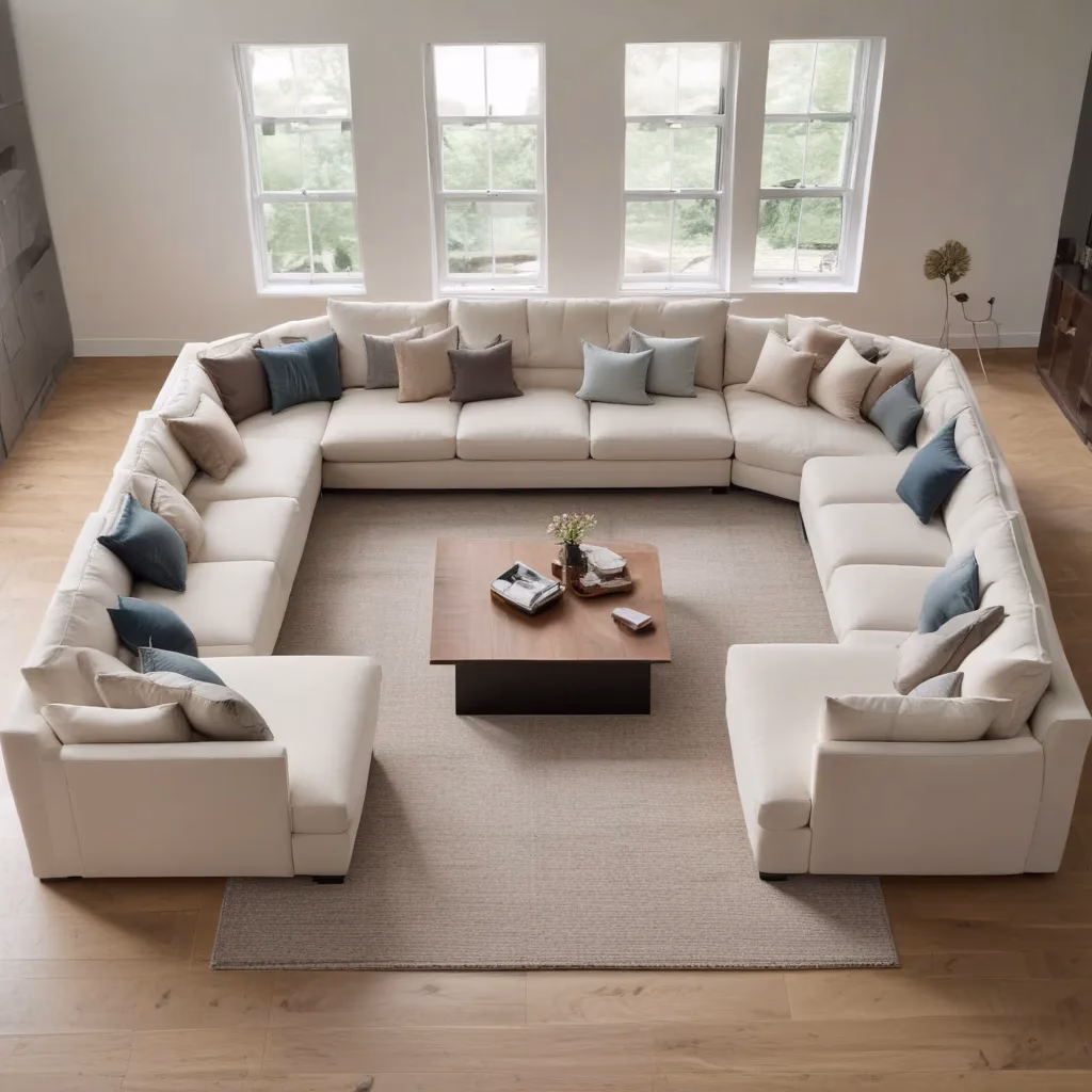 Arranging Seating for Conversation with Strategic U-Shaped Sofa Placement