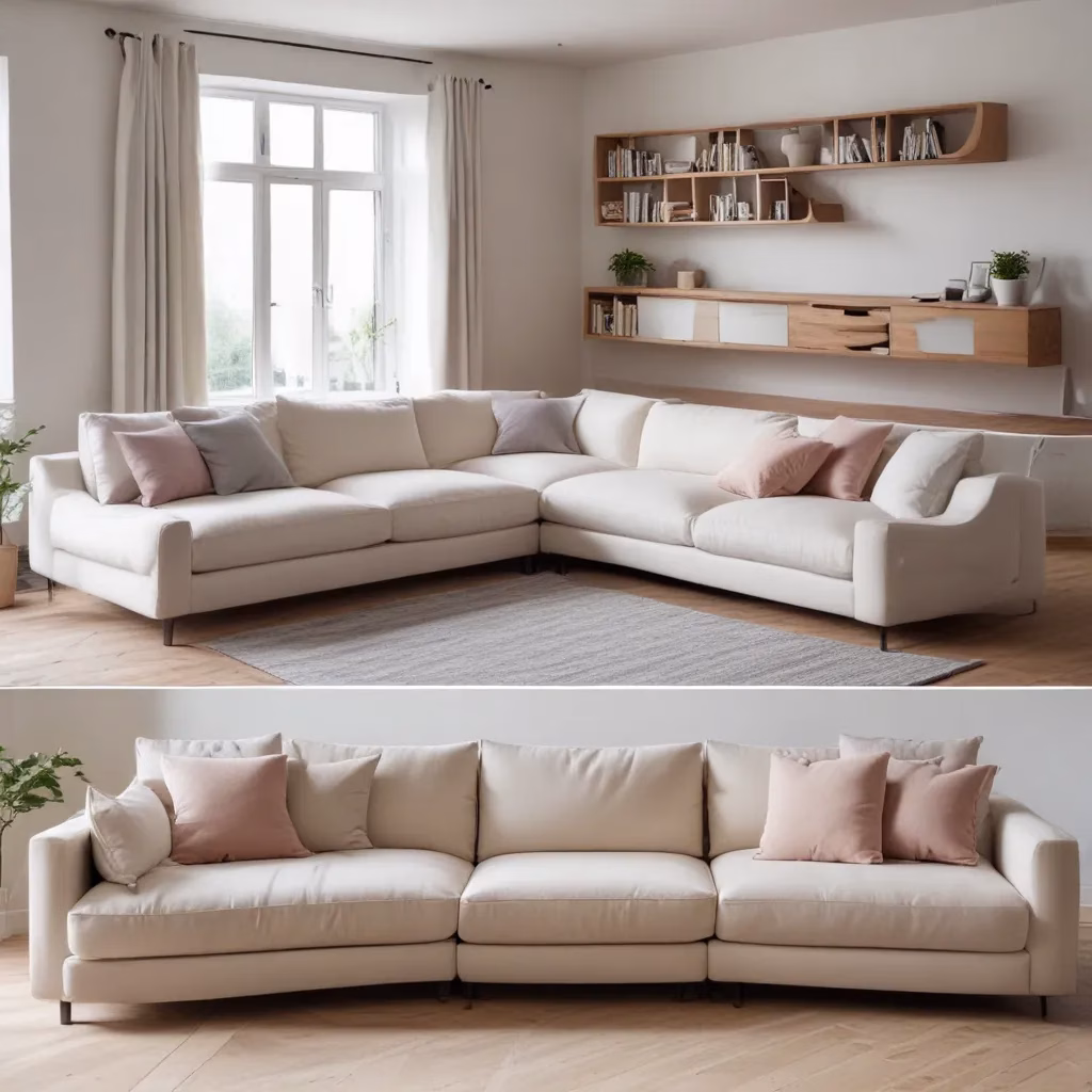 Clever Sofa Shapes for Converting Living Rooms into Bedrooms
