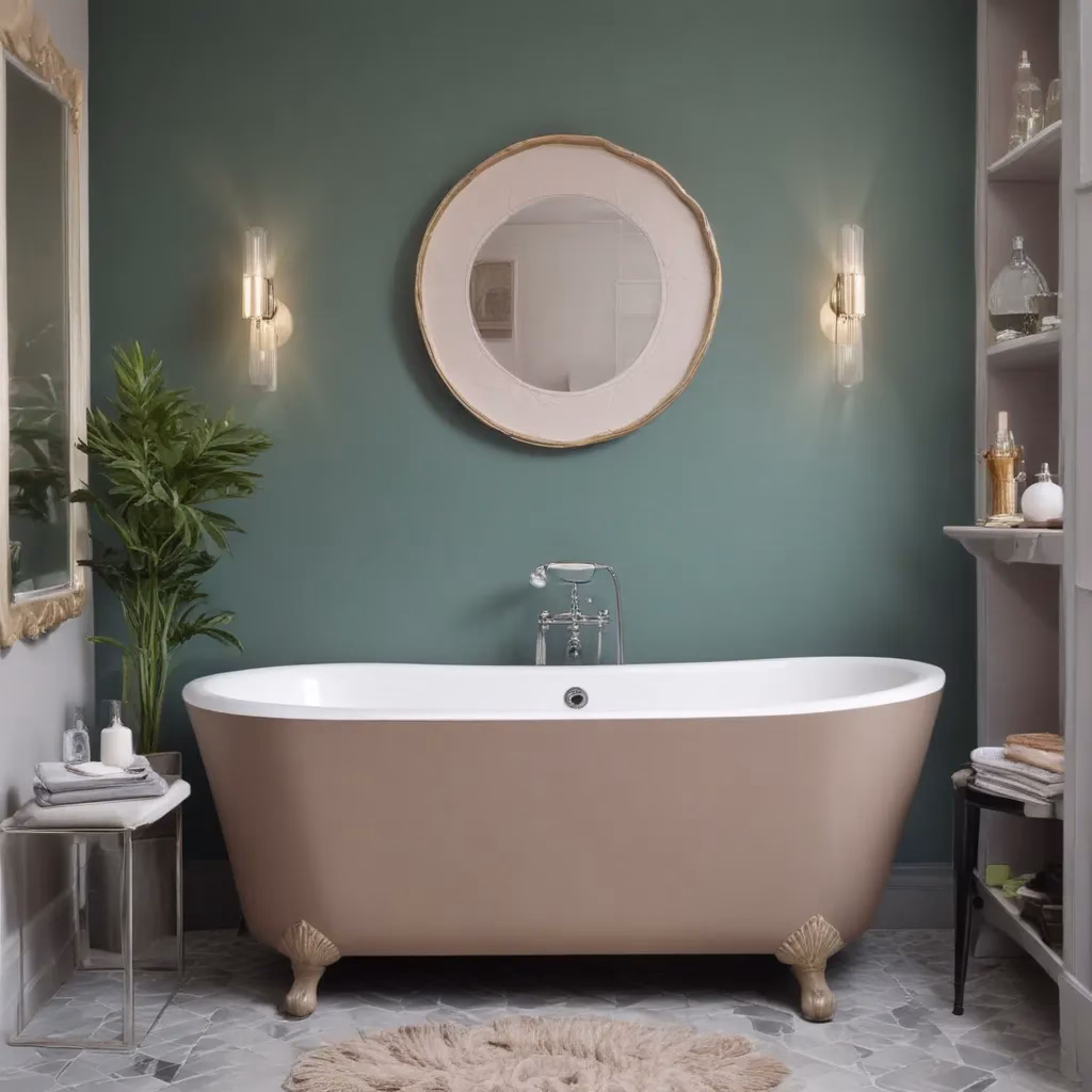 Colour Coordinating Bathroom Decor with Sofa Upholstery