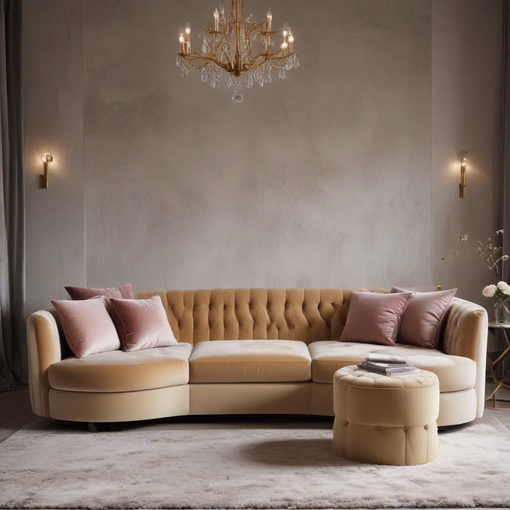 Elevating Compact Interiors with Luxurious Velvet Custom Sofas