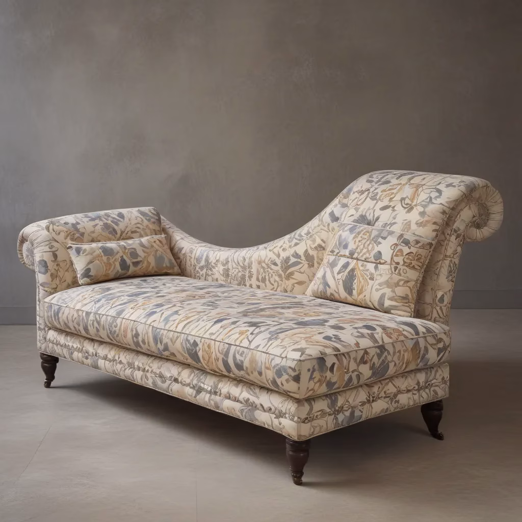 Layering Textures and Patterns for Visually Captivating and Luxurious Chaise Longue Designs