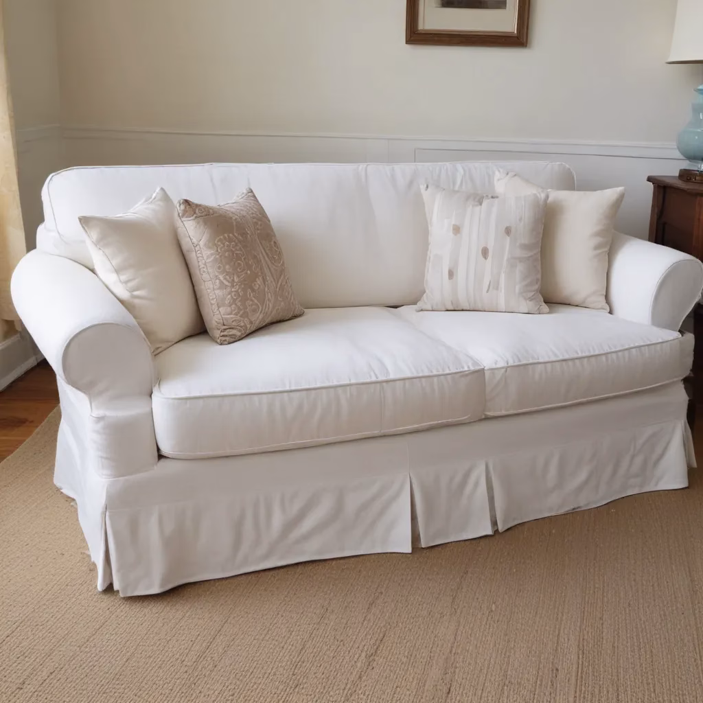 Reviving Dated Sofas with Slipcovers and Throws
