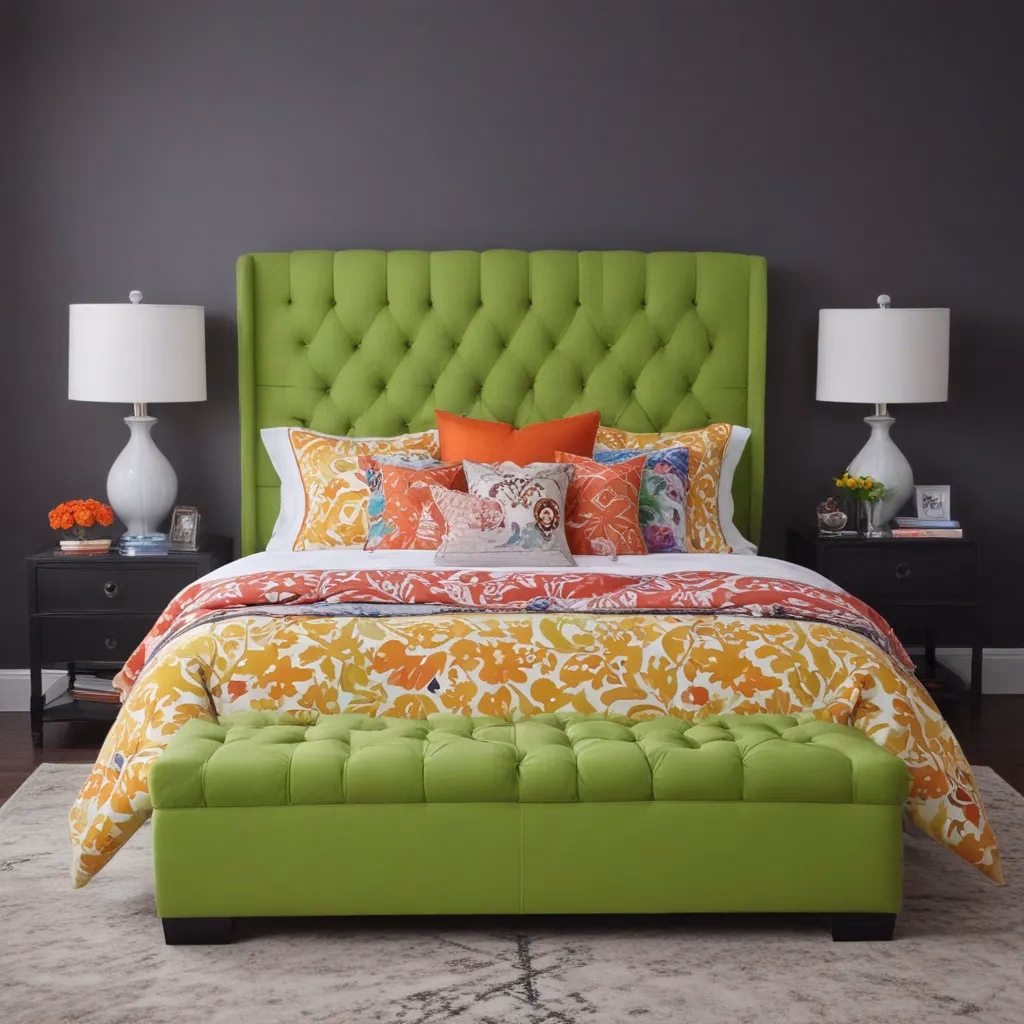 Vibrant Hues: Bold Custom Upholstery for Standout Bedroom Style