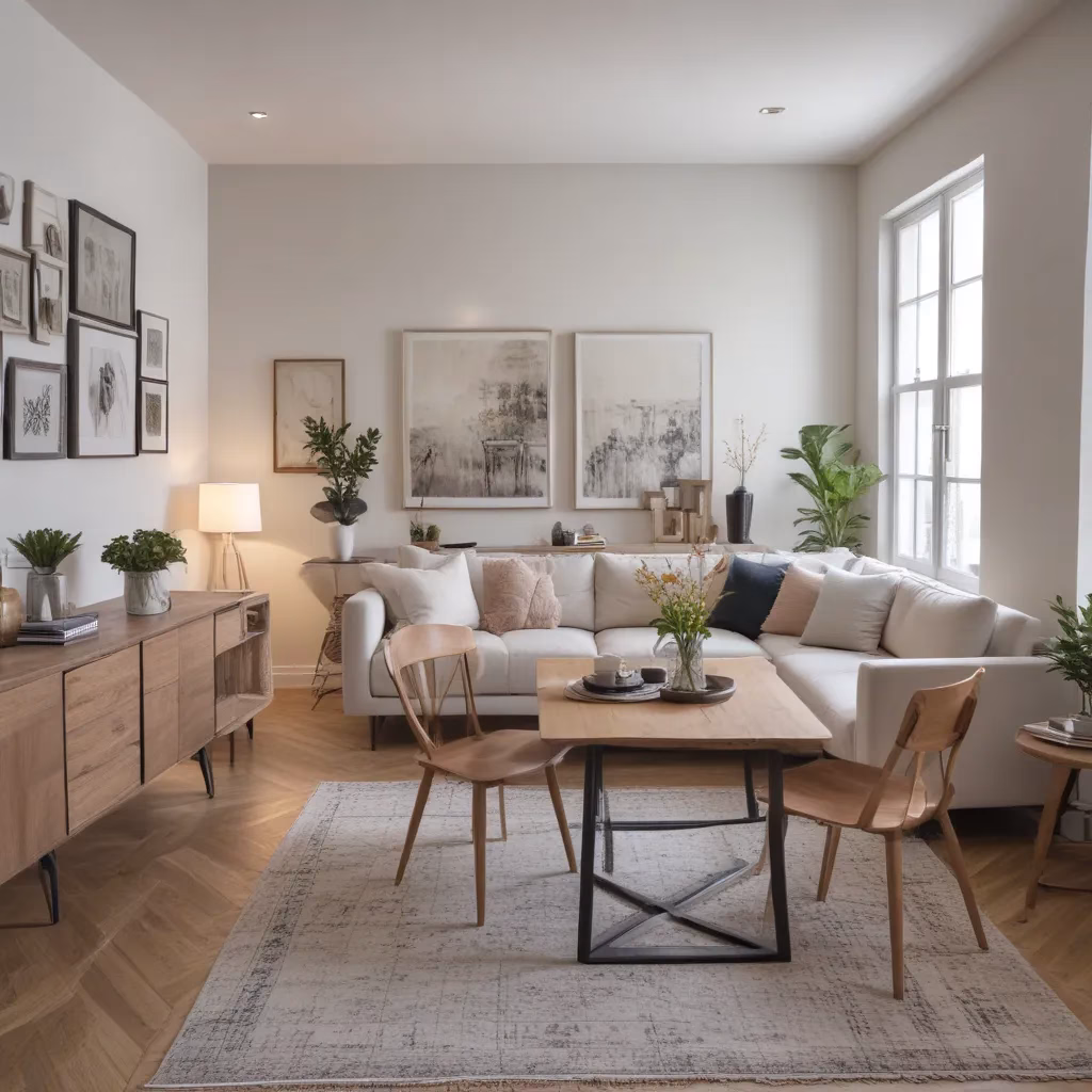 Arranging Furniture to Define Distinct Zones for Living, Dining, and Work