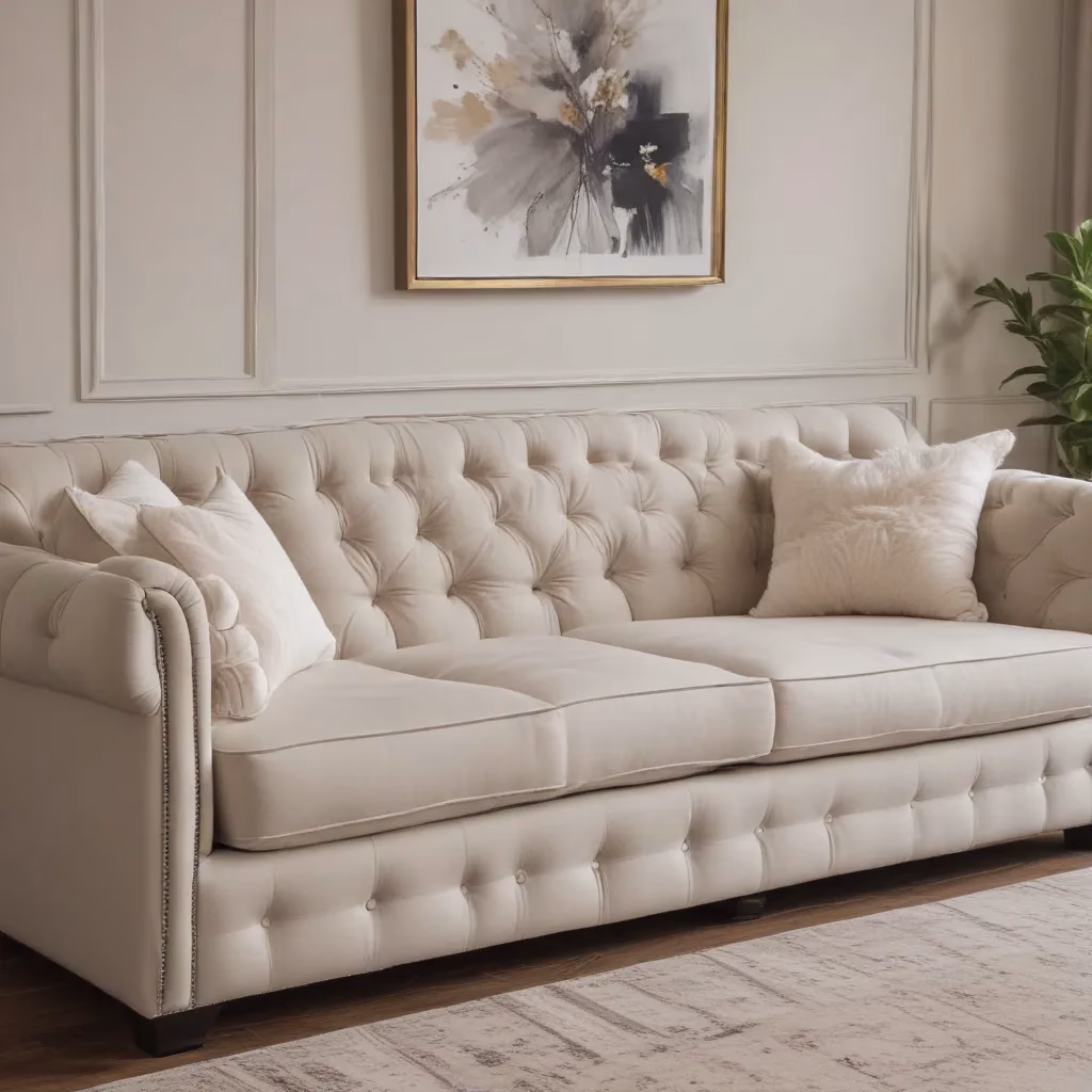 Elevate Your Decor With Tufting And Piping Details On Custom Sofas