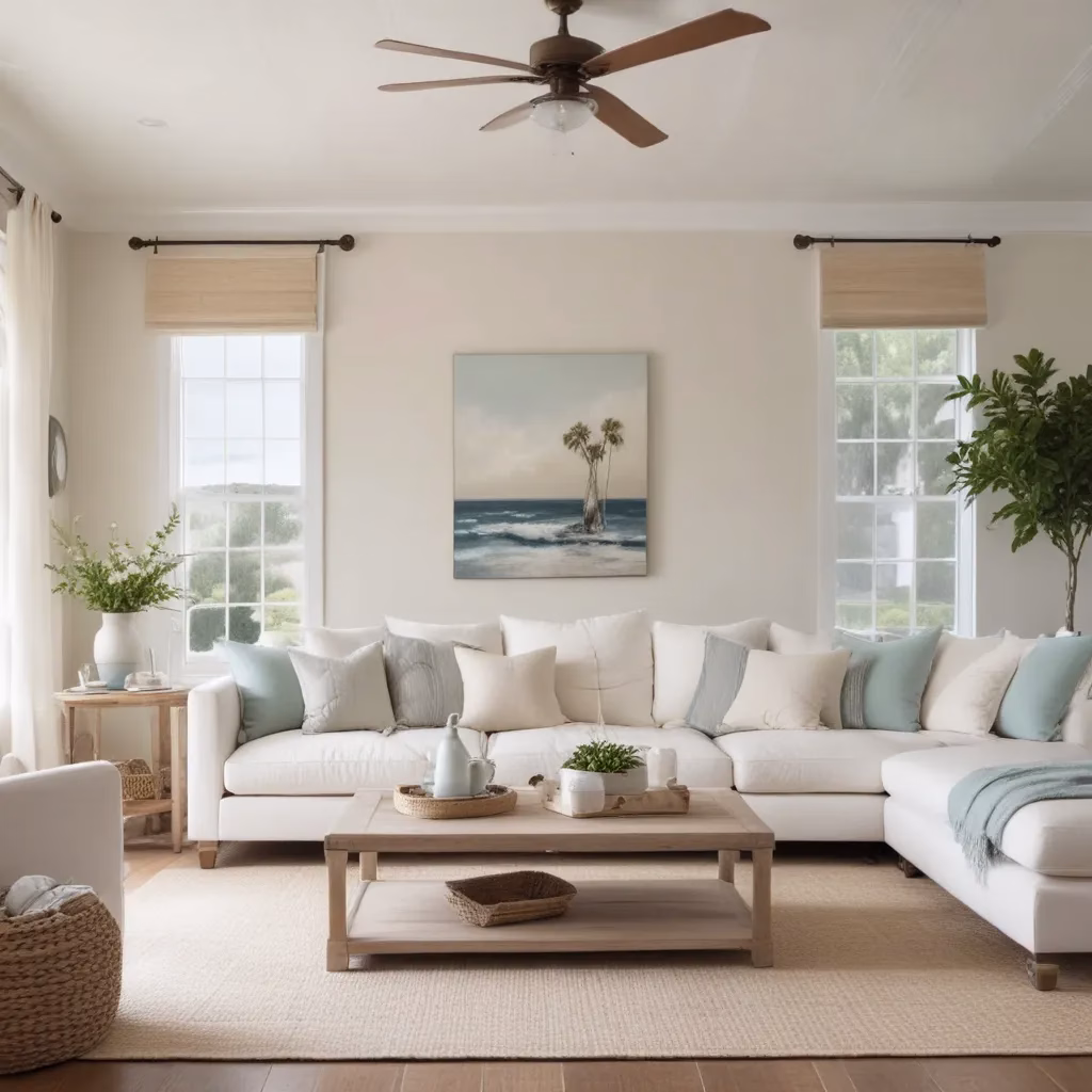 Embracing Coastal Calm with Relaxed and Airy Living Room Décor