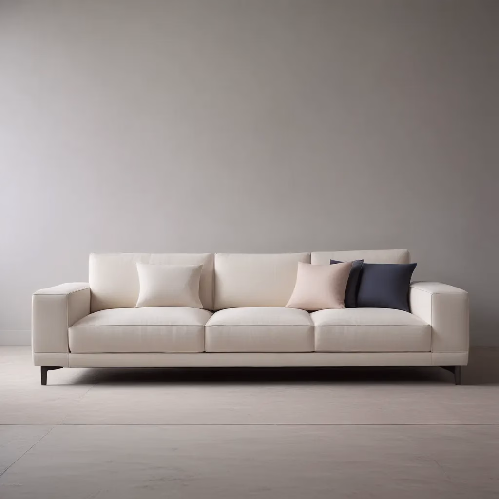 Geometric Precision Defines Clean, Contemporary Sofa Aesthetics