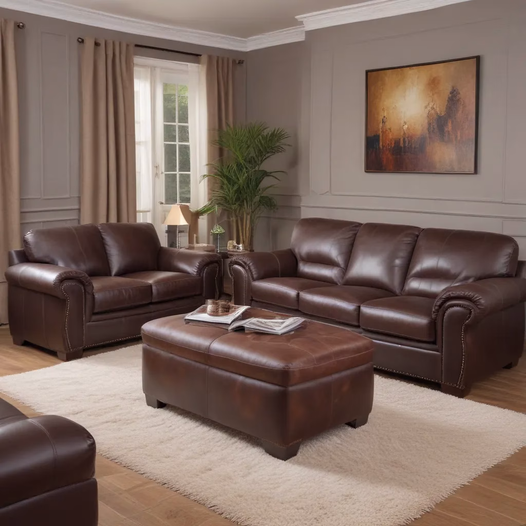 Luxurious Leather Indulgence for an Elegant Living Room from Sofa Spectacular