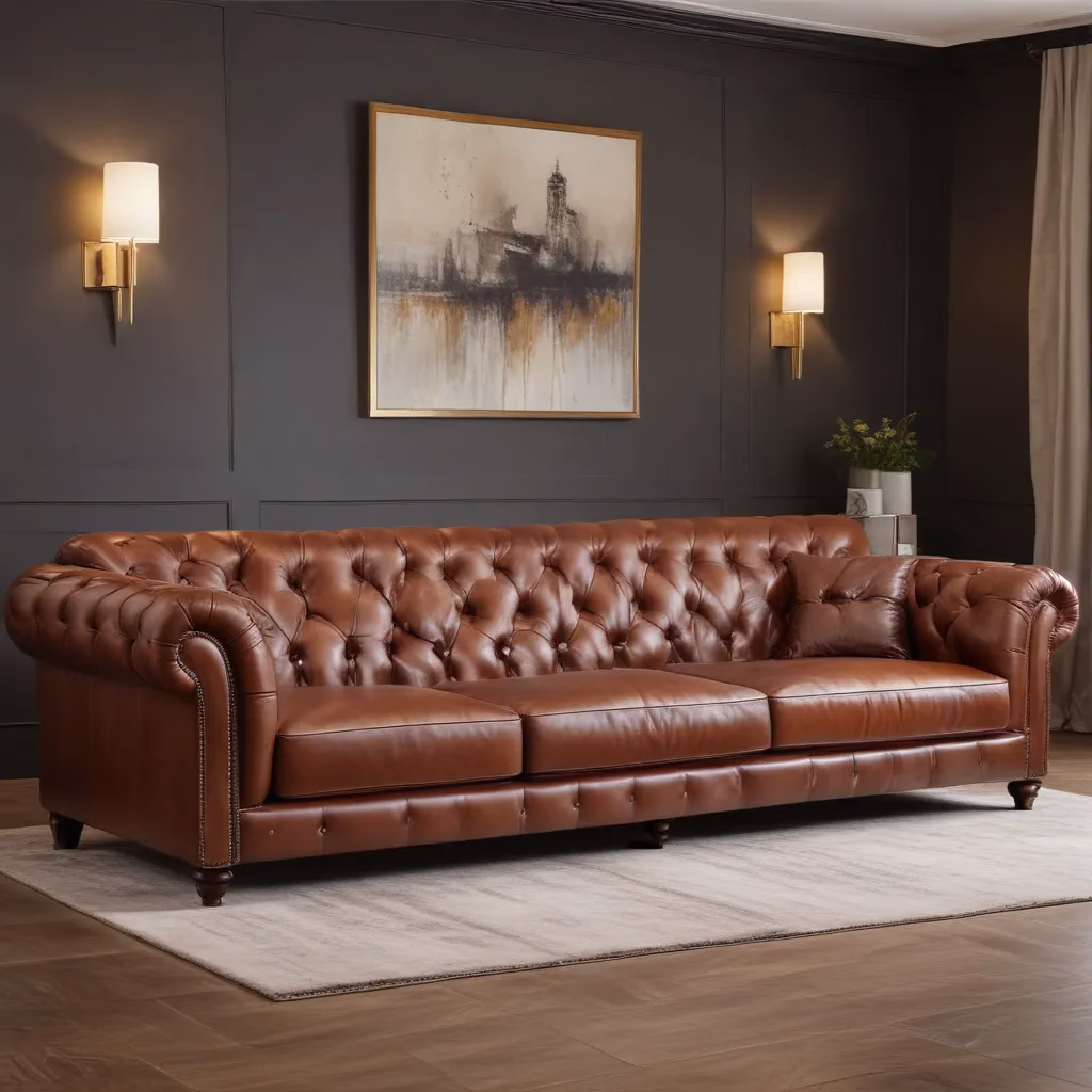 Luxury Leather Lounge: Indulge in Refined Elegance with Sofa Spectacular