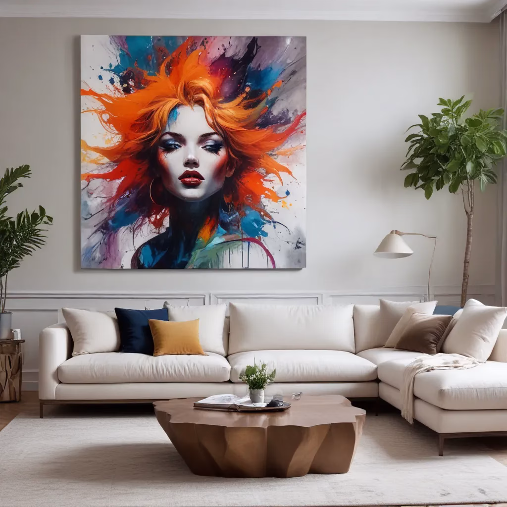 Make A Statement With Oversized Art in Your Living Room