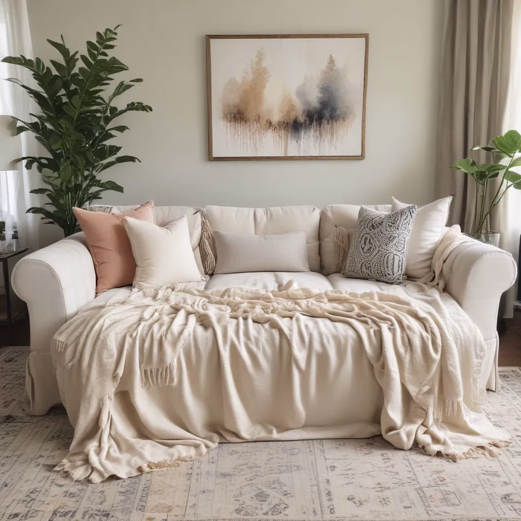 Refreshing Living Room Vibes with Custom Sofa Throws