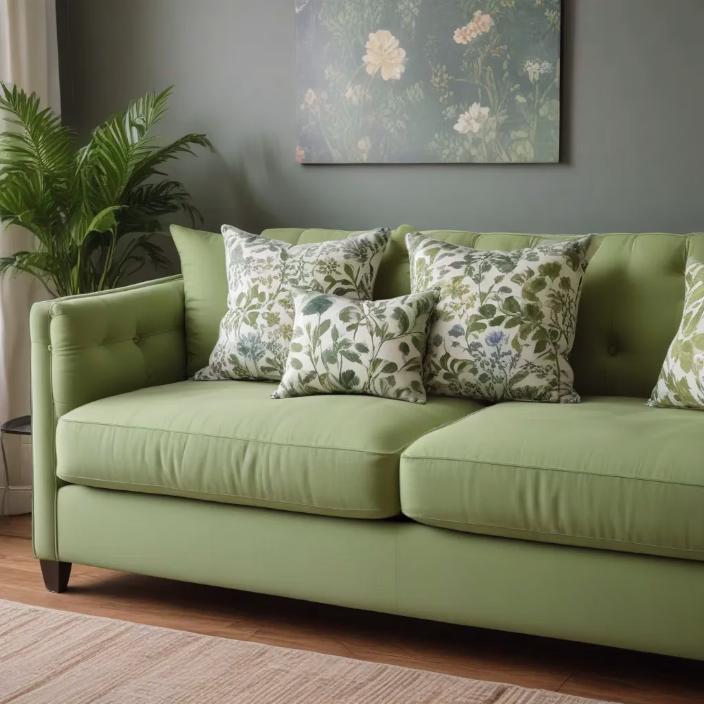 Verdant Refresh: Greenery and Florals for Sofa Styling